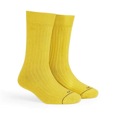 Buy Dynamocks Men & Women Cotton Stripes Crew Length Yellow Socks Online