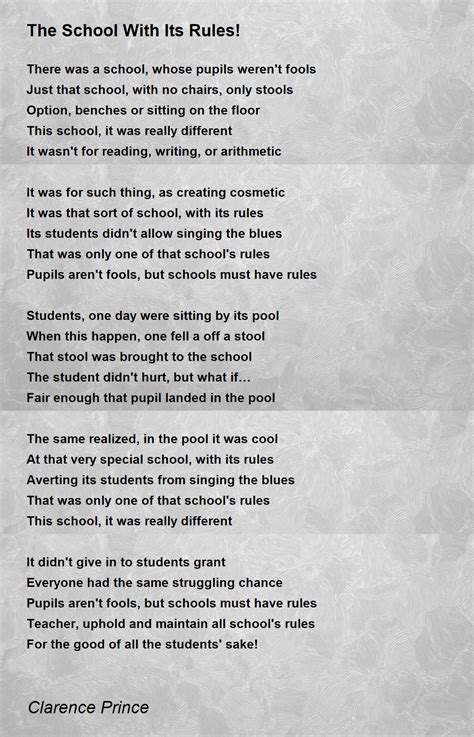 Short Poems About School
