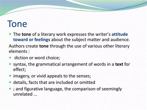 Literary devices introduction to theme mood and tone | PPTX