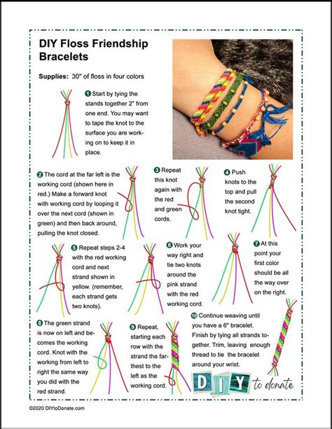 friendship bracelet patterns directions
