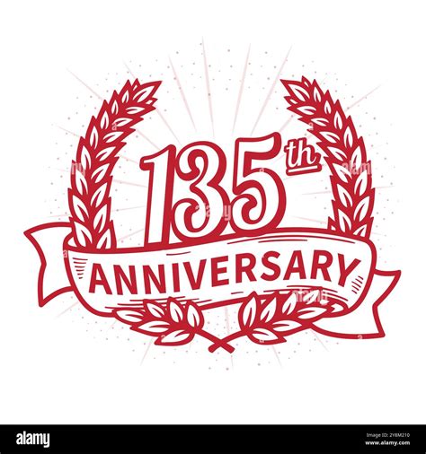 135 years anniversary celebration logotype. 135th anniversary logo ...