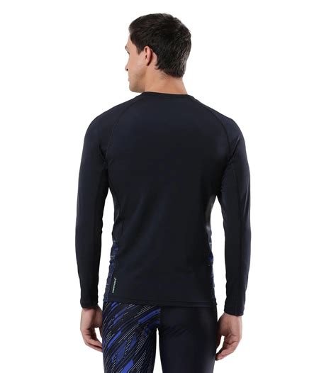 Buy Speedo Long Sleeve End+ Splice Rash Top Truenavy-Harlequin-Green ...
