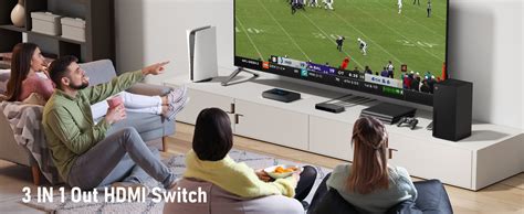 Lemorele 4K HDMI Switch, 3 in 1 Out HDMI Splitter, Triple Multiview ...