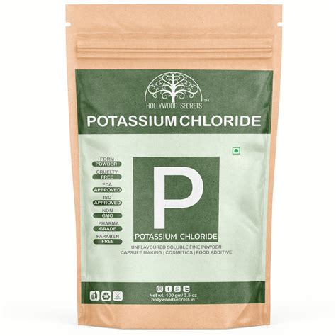 Potassium Chloride Powder 100 gm Pharma Grade – Hollywood Secrets