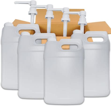 Jarras de plástico estilo F, jarras de 1 galón con tapas y bombas ...
