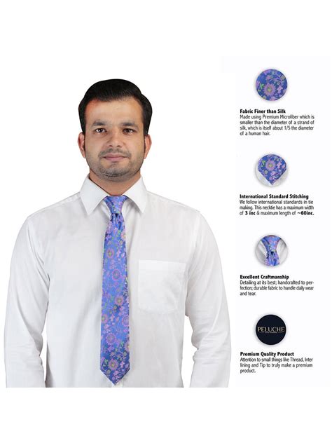 Buy Sharp Blue Colored Microfiber Necktie for Men | Genuine Branded ...