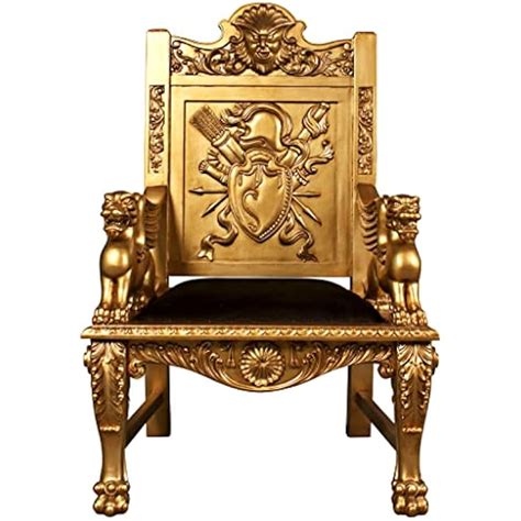Design Toscano Alfred The Golden Throne Chair, Faux India | Ubuy