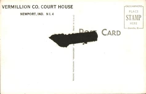 Vermillion County Court House Newport, IN Postcard