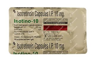 Isotino 10 MG | Order Isotino 10 MG Capsule Online at Truemeds
