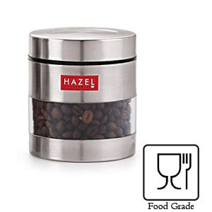 Buy HAZEL Stainless Steel Storage Jar - 1000 Ml, 3 Pieces, Silver ...
