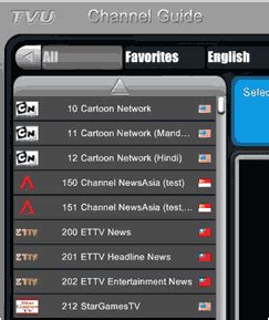 FileGets: TVUPlayer Screenshot - Television programs around the world.