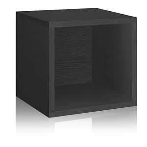 Way Basics Stackable Cube Storage, Black Wood Grain : Amazon.in: Home ...