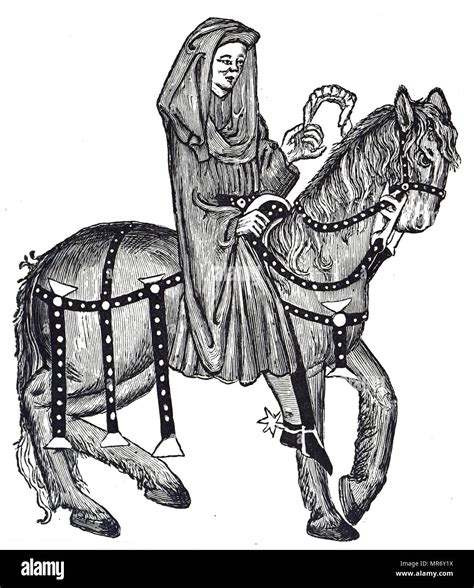 Illustration from Geoffrey Chaucer's 'The Wife of Bath's Tale', from the Canterbury Tales ...