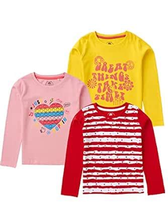 4 Years Girls Tshirts Pack of 3 by Cub McPaws | Kids Cotton Blend Pack ...