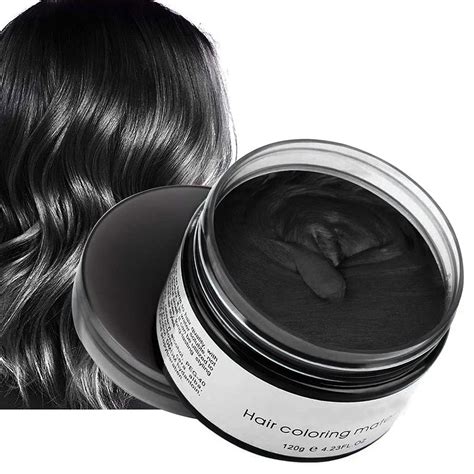 Amazon.com : Black Temporary Hair Color,Natural Hair Color Wax,Hair Wax ...
