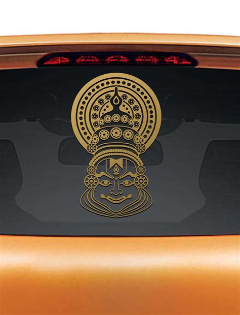 Kathakali Face Car Rear Glass Sticker – WallDesign