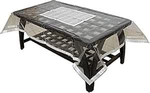 Buy Heart Home Laminated Patch Design PVC 4 Seater Center Table Cover ...