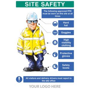 PPE requirement sign (Hat,Goggles,Hivis,Gloves,Boots) - PPE Signs ...
