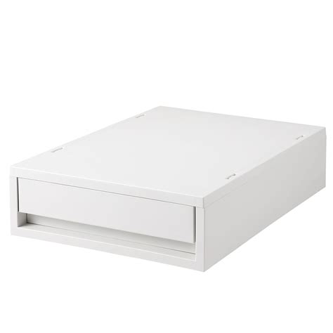 PP STORAGE CASE / EXTRA SHALLOW / WHITE GREY W26*D37*H9cm | MUJI