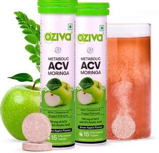 OZiva ACV Moringa (Green Apple)To Control Cravings, Apple Cider Vinegar ...