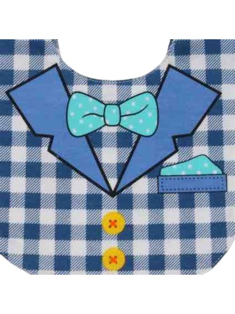 Buy Blue Checkered Bow Tie Cotton Baby Bib for Boys | Yellow Bee ...