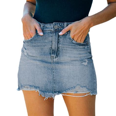 Lokdsa Clearance Skorts for Woman Sexy Denim Waist Casual Jean Skirt ...
