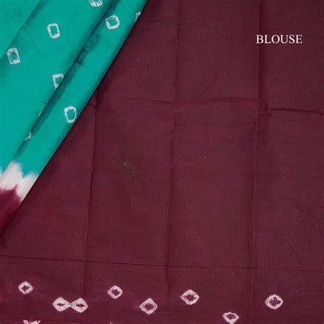 Sungudi Cotton Peacock Green Printed Saree – Kumaran Silks