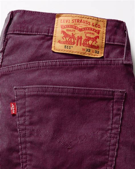511™ Slim Corduroy Pants - Red | Levi's® CH