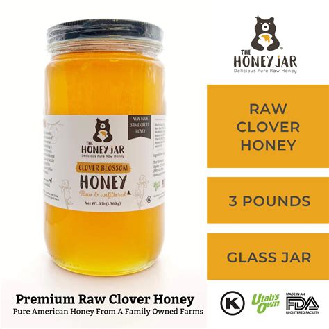Snapklik.com : The Honey Jar Raw Clover Honey - Unfiltered And ...