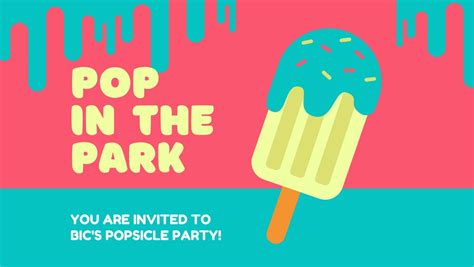 Pop in the Park! A Popsicle Party by BIC, Bucoda Volunteer Park, 6 July ...