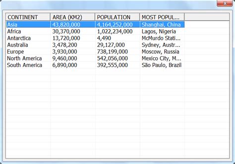 Image result for VBA ListView Control Example