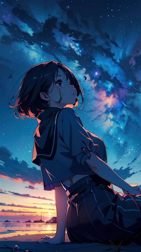 🔥 Free Download Anime Girl Student Sunset 4k Wallpaper Iphone Hd Phone ...