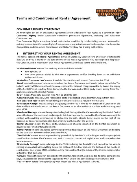 Fillable Online Ten Terms to Include in Your Lease or Rental Agreement ...