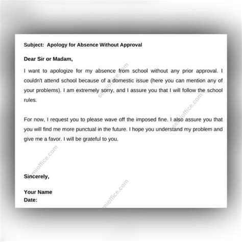 Writing Excuse Letter for Absence - Brainly.in