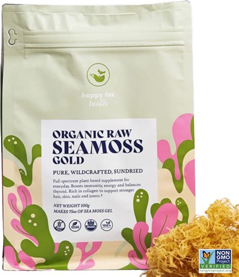 HAPPY FOX Organic Sea Moss Gel - Dr. Sebi Approved, 75oz India | Ubuy