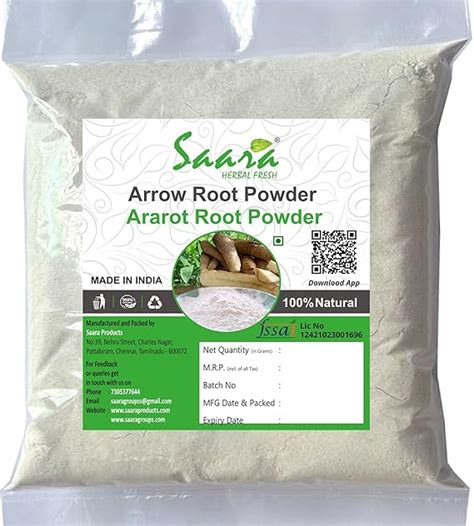 Saara HERBAL FRESH Arrow Root Powder,(650grams) Araru Root Powder ...