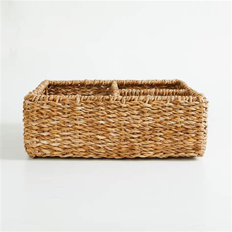 Buy Wilton Seagrass and Iron 3-Compartment Box from Home Centre at just ...