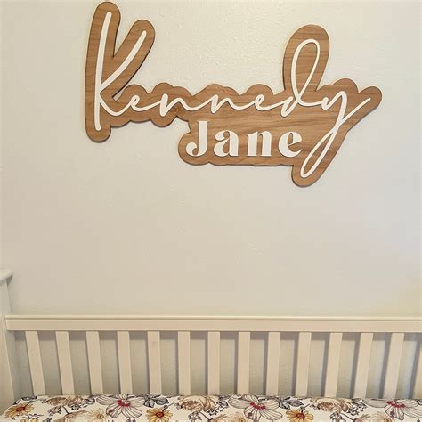 Double Layered Nursery Name Signs - Etsy