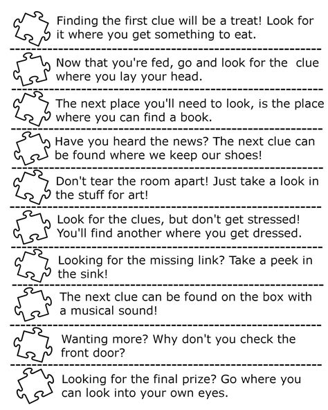 Best Riddles For Scavenger Hunt at Hannah Herlitz blog