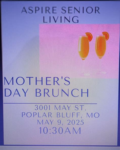Mothers Day Brunch, Aspire Senior Living Poplar Bluff, 9 May 2025 ...