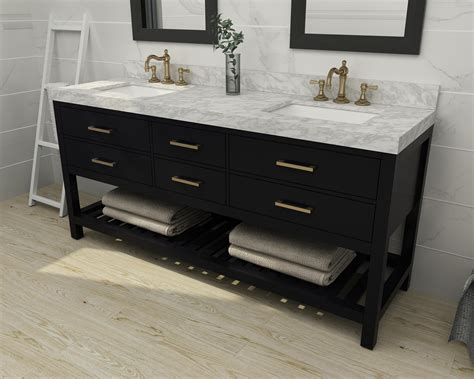 7 Striking Black Bathroom Vanities With Integrated Sinks