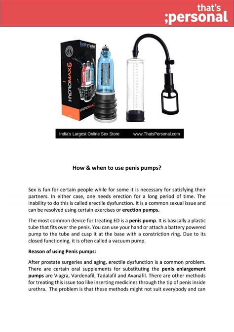 How does Penis Pumps work