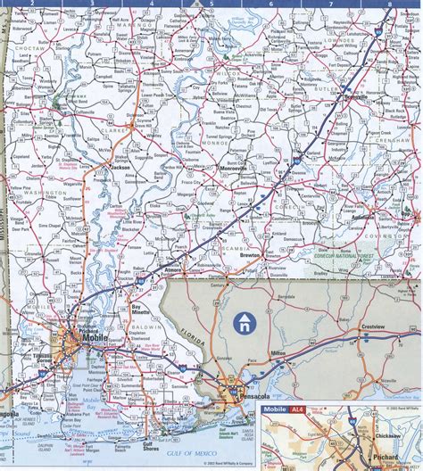 Printable Alabama Road Map