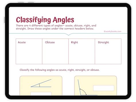 Image result for Classification of Angles Worksheet