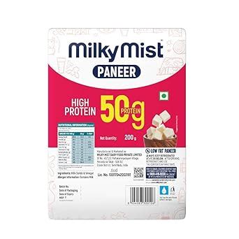 Milky Mist high Protein Paneer, 200 Gm : Amazon.in: Fashion