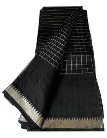 Buy HAIDER ALI Women's Handloom Bhagalpuri Semi Silk Blend Saree Ethnic ...