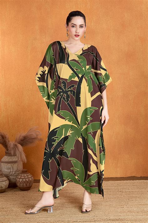 Plamscape Soft Satin Kaftan – Label Aarna