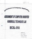 Computer Oriented Numerical Techniques - BCS-054 - IGNOU - Studocu