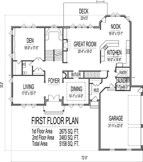 5000 Square Foot House Plans | Printable Templates Free