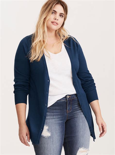 V-Neck Button Front Long Cardigan